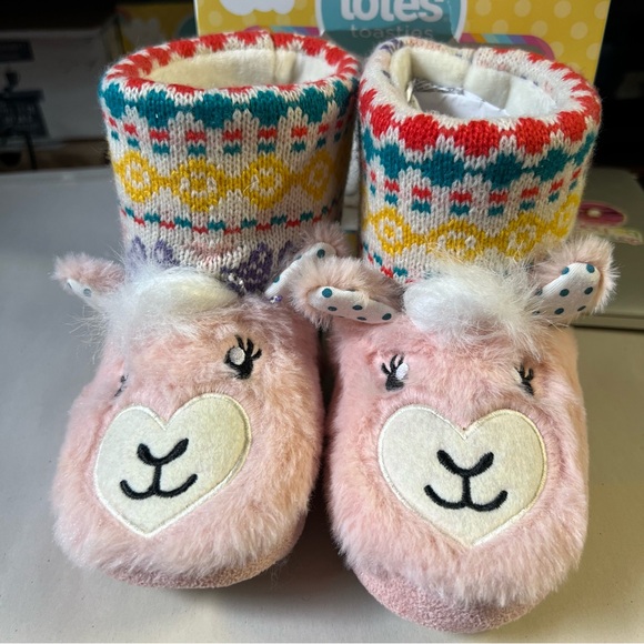 Totes Toasties kids llama slippers size SM - Picture 2 of 5
